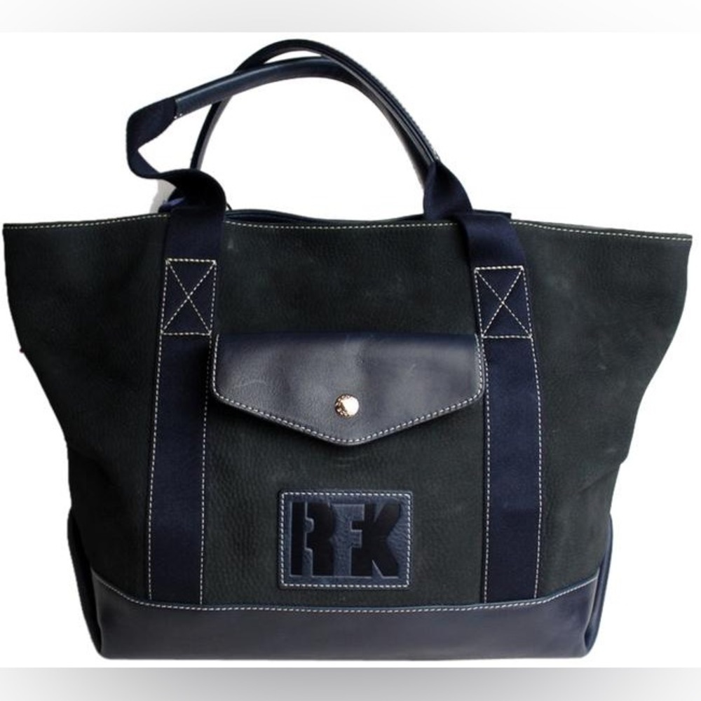 Dooney & Bourke RFK Special Edition Navy Leather Travel Bag